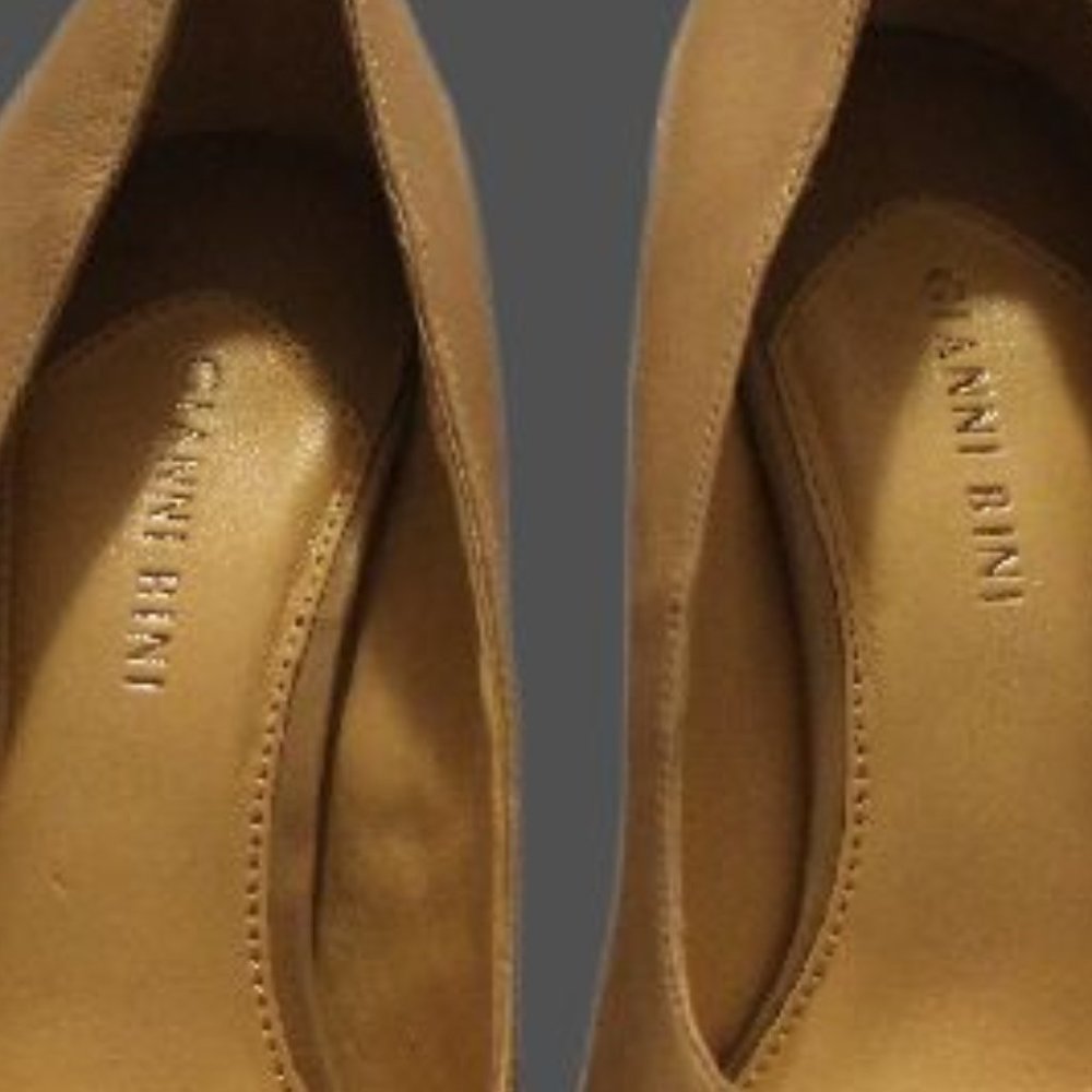 Platform Peep-Toe High Heel in Olive Brown - Picture 7 of 7